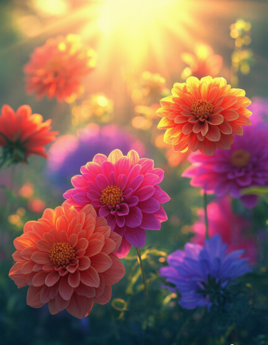 Colorful flowers.