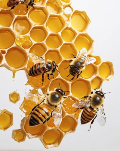 Bees and honey.