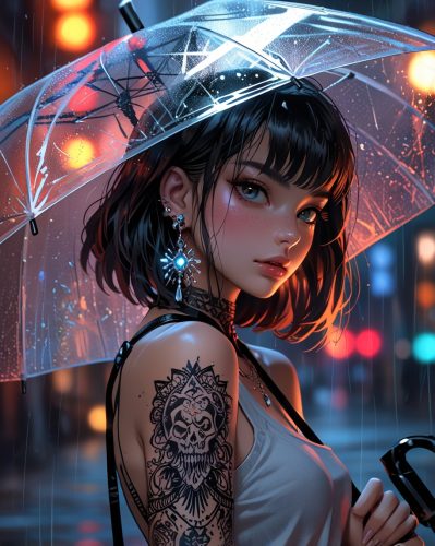 Girl with tatoo.