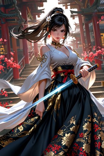 Woman with a sword.