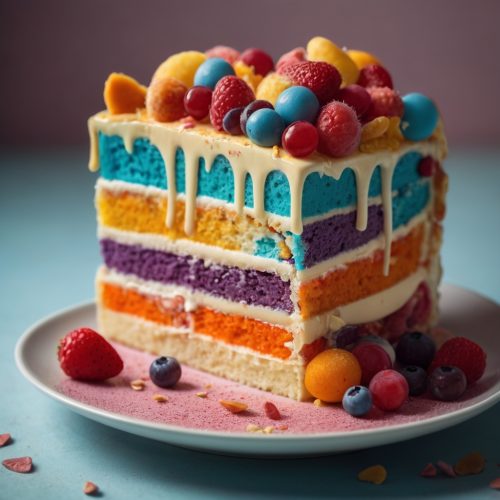 Cake with berries.