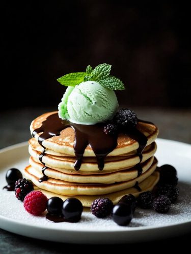 Pancakes with berries.