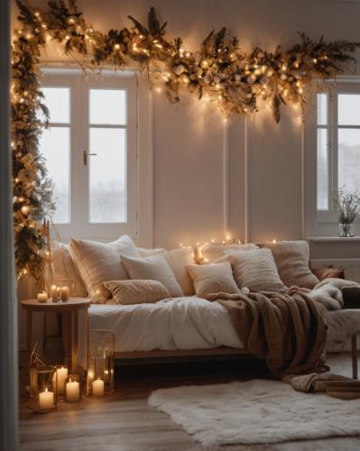 White sofa.